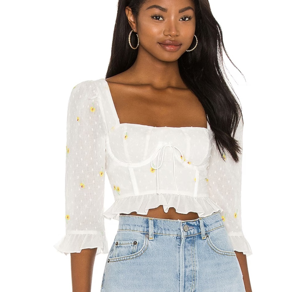 For Love & Lemons Abby Blouse Small NWT